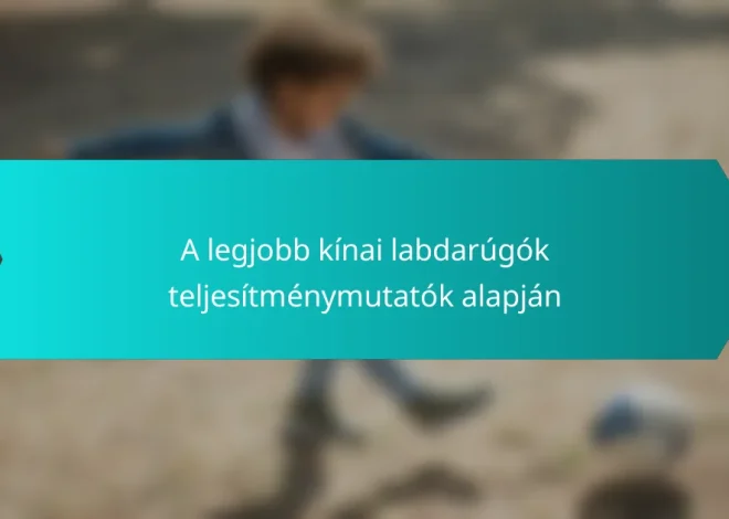 A legjobb kínai labdarúgók teljesítménymutatók alapján