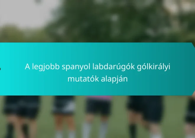 A legjobb spanyol labdarúgók gólkirályi mutatók alapján